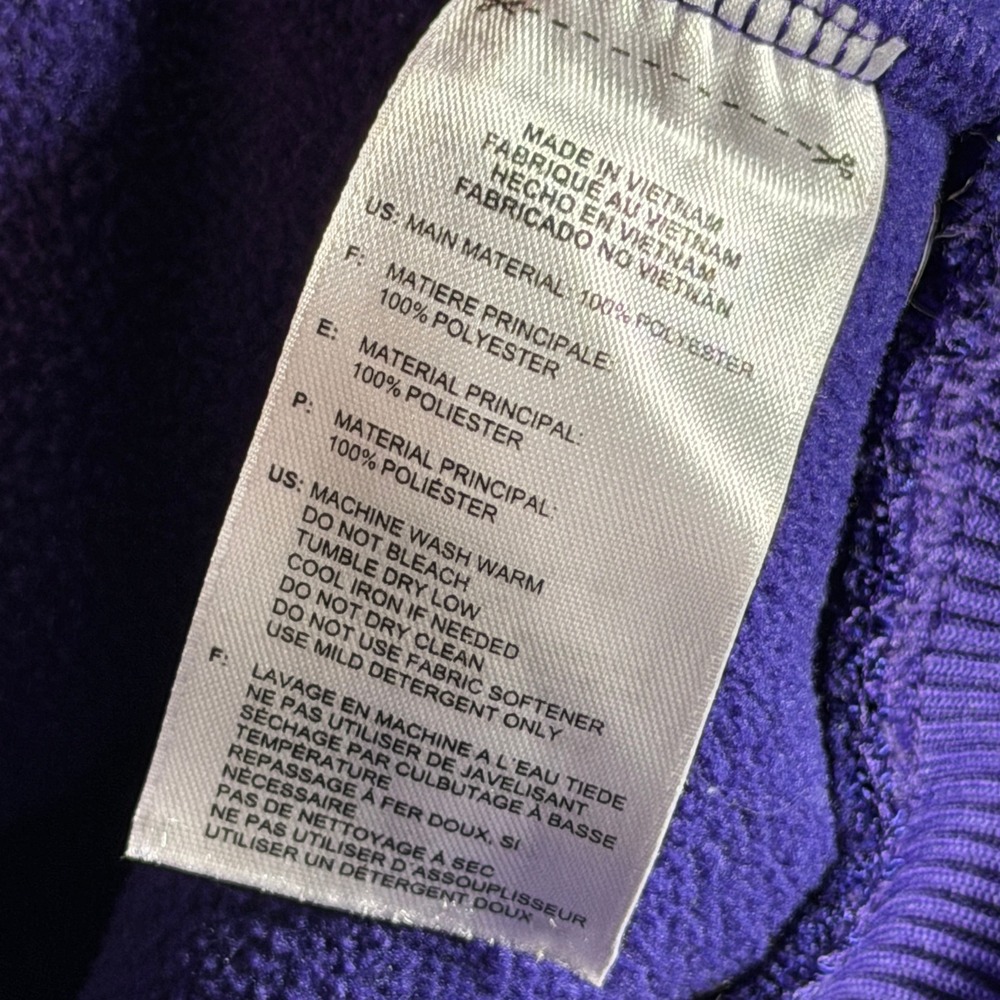 Adidas Mens XL Crown College ClimaWarm Hoodie Purple Graphic Sweatshirt M34538 - Picture 10 of 14
